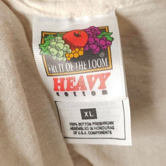 Vintage Curly Three Stooges T Shirt Mens Size XL Beige I Try To Think Comedy - Picture 5 of 6